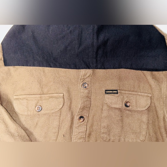 Clifford Lennox Army Green Hooded Flannel - Picture 2 of 2